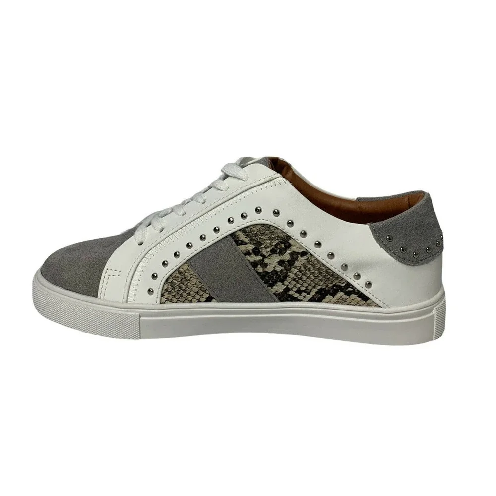 NEW Steve Madden Annita Court Fashion Sneakers Shoes Leather Animal Print Size 8